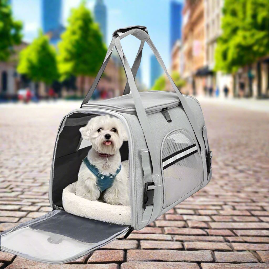 Sac de Transport pour Chien - DogCarrierBag™ - Gris - Nature chien