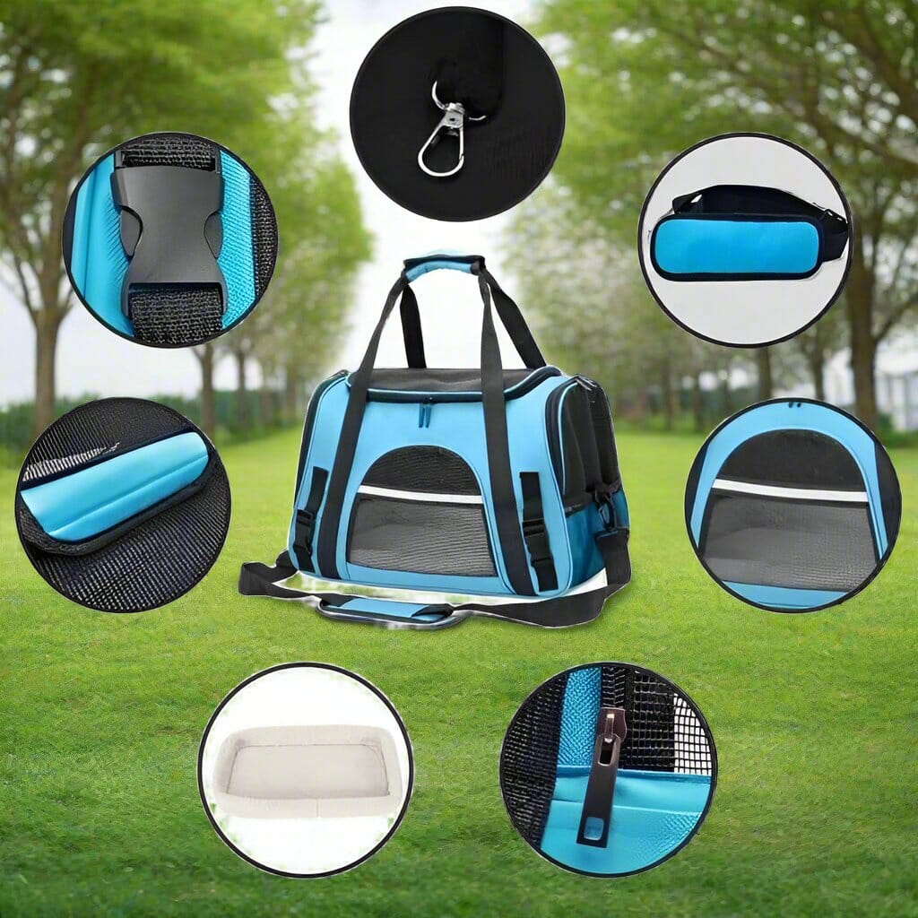 Sac de Transport pour Chien - DogCarrierBag™ - Bleu - Nature chien