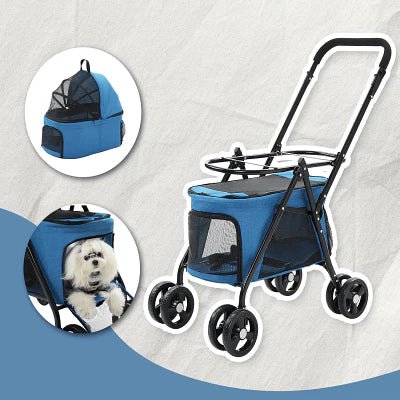 Poussette pour Chien - PetStroller™ - Bleu - Nature chien
