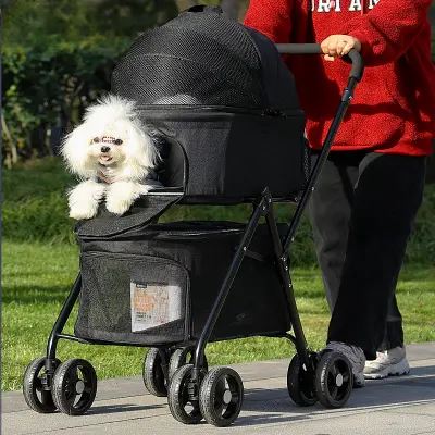 Poussette pour Chien - PetStroller™ - Noir - Nature chien