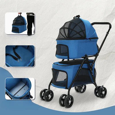 Poussette pour Chien - PetStroller™ - Bleu - Nature chien