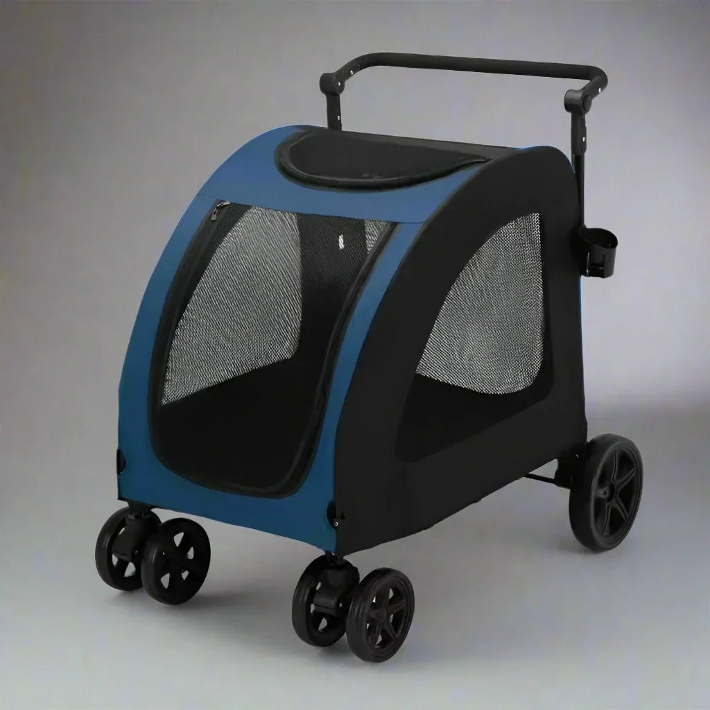 Poussette pour Chien - StrollyPet™ - Bleu - Nature chien
