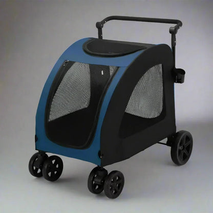 Poussette pour Chien - StrollyPet™ - Bleu - Nature chien
